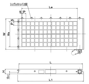 マグネット応用機器の総合メーカー、カネテック 角形永電磁チャック[EP