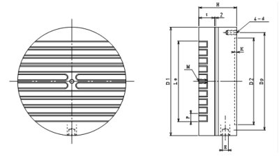マグネット応用機器の総合メーカー、カネテック 面板中央ネジ穴付丸形 
